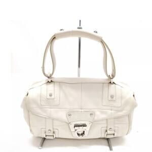 Salvatore Ferragamo cream leather handbag